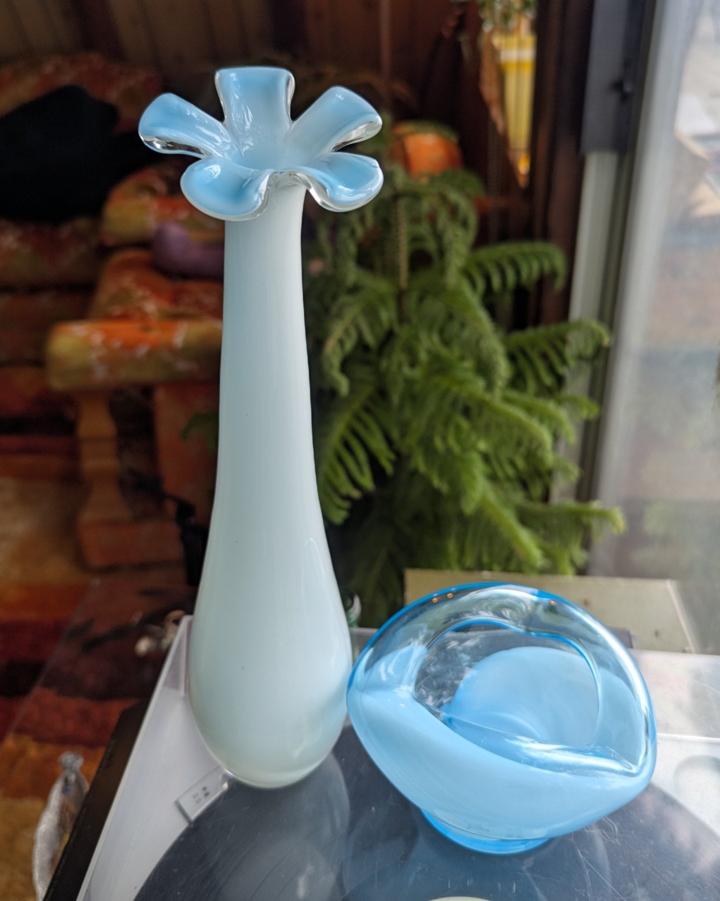 Opaline cased bud vase