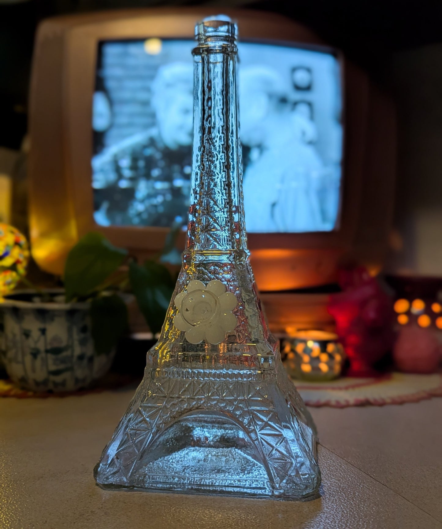 Eiffel Tower brandy bottle