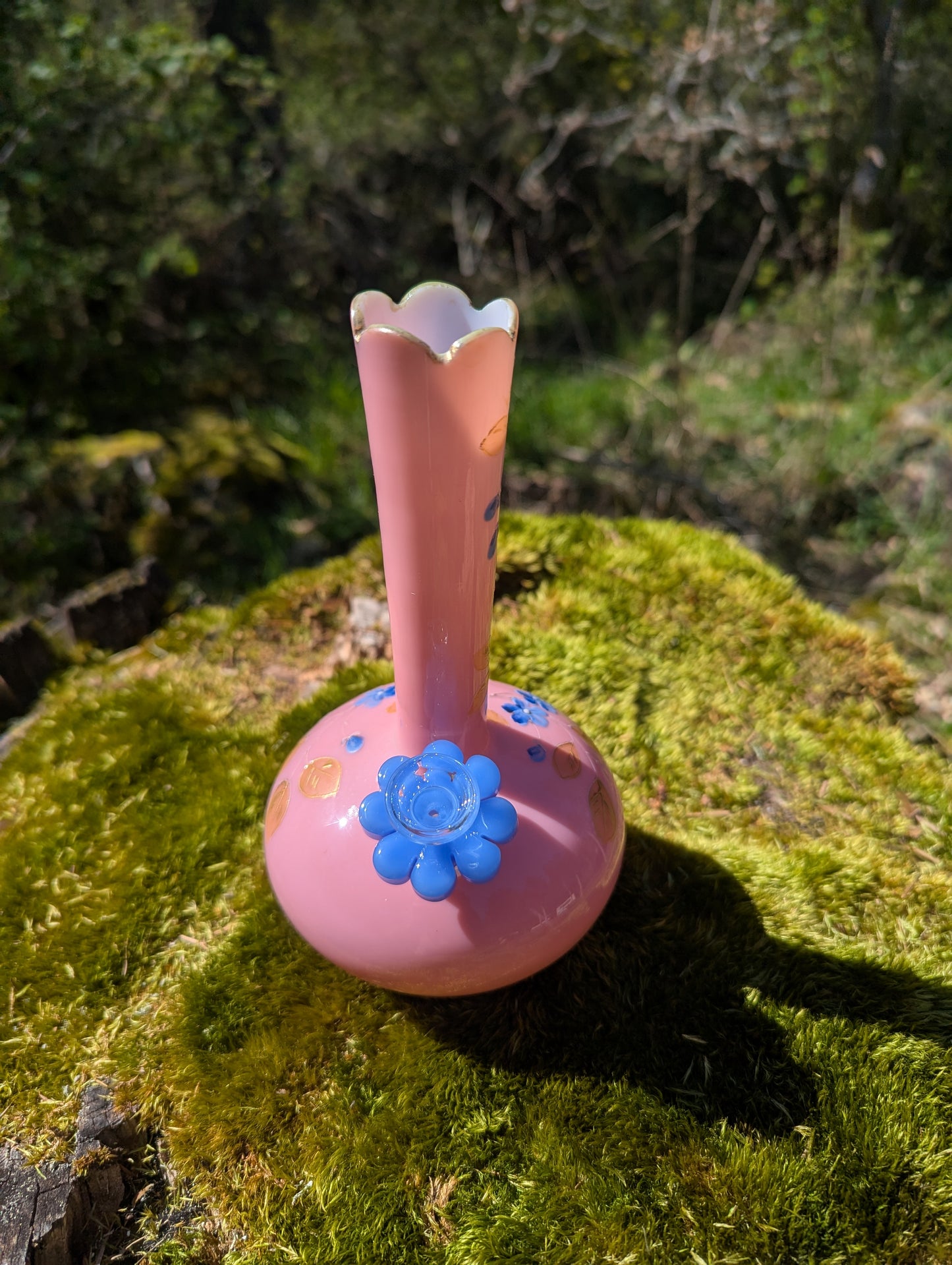 Victorian opaline bud vase