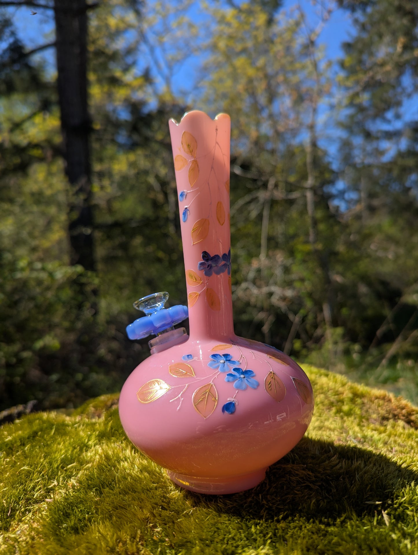Victorian opaline bud vase