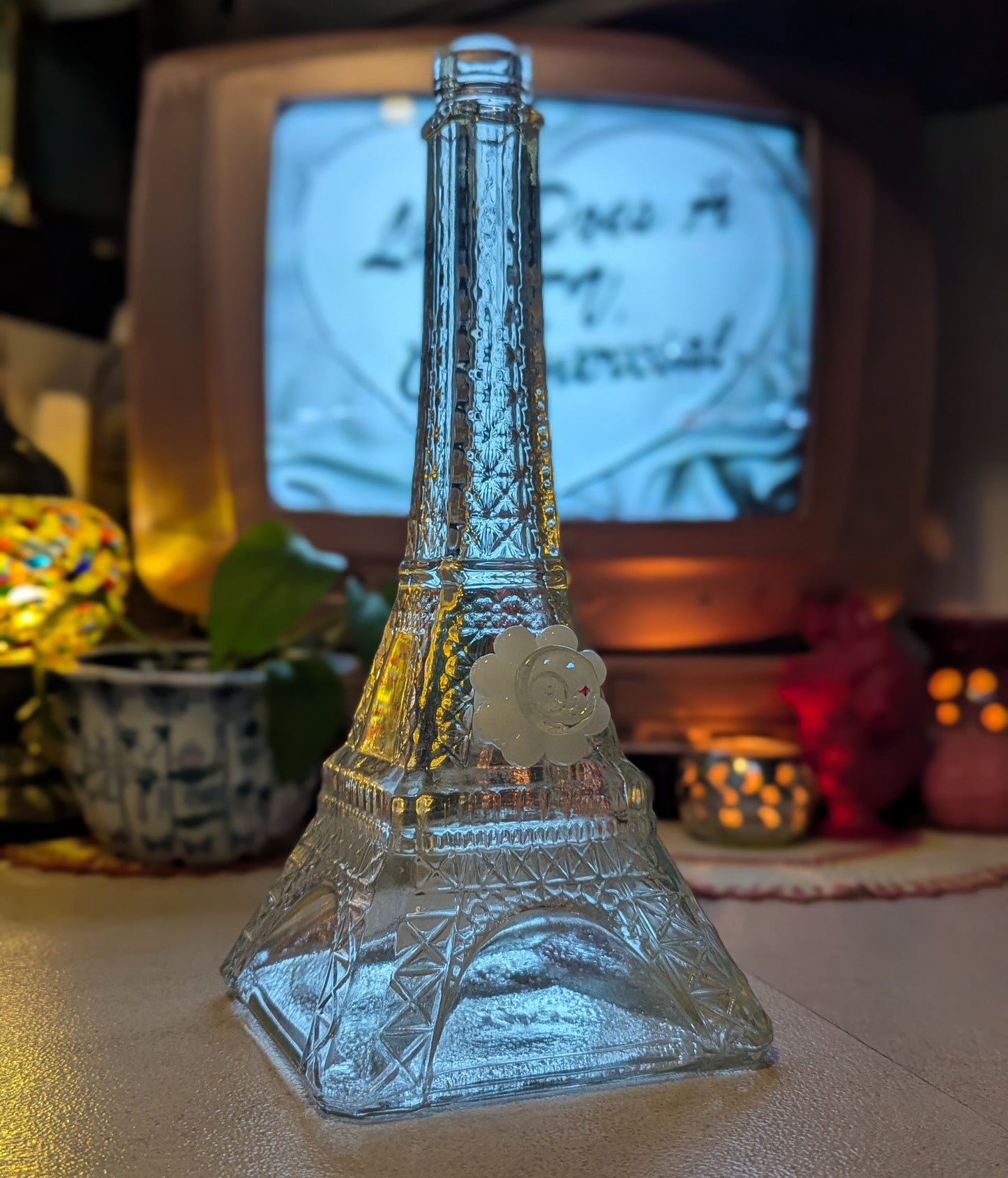 Eiffel Tower brandy bottle