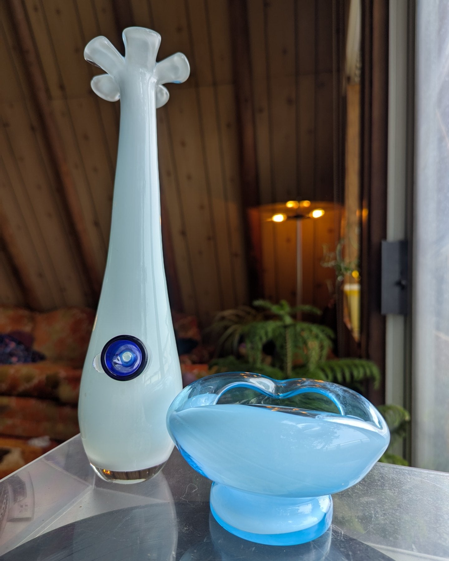 Opaline cased bud vase