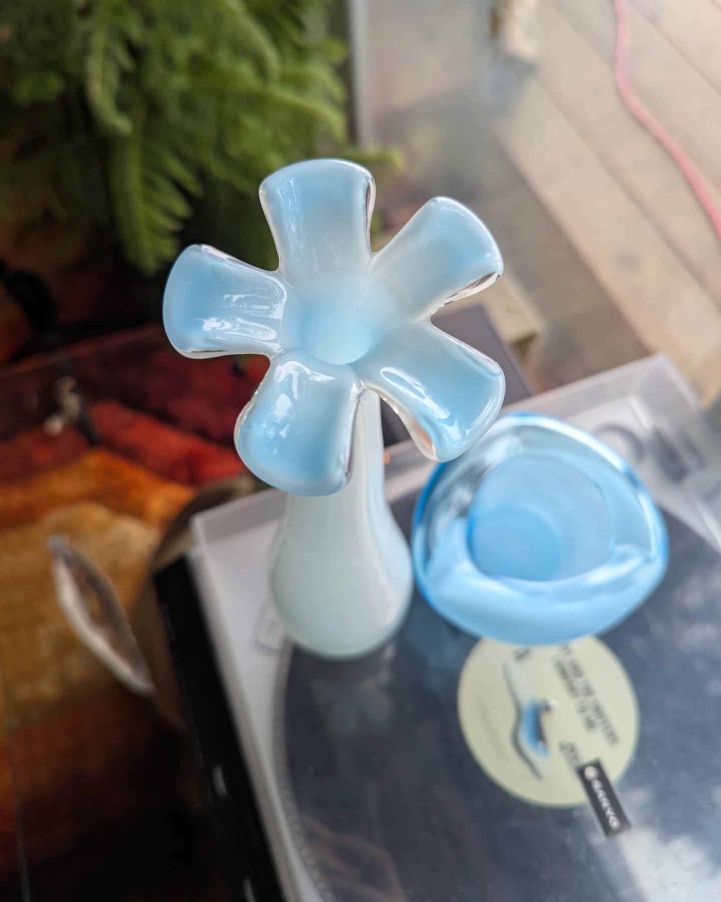 Opaline cased bud vase